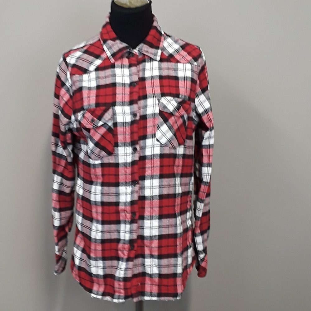 CI Sono plaid Sherpa lined button down shirt - Picture 1 of 7